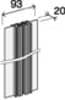 Corning - Rail aluminium HPUL pour modules CAD, Longueur 2 mètres