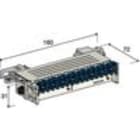 Corning - Module RIM 8 paires a coupure BLANC - Connexion CAD doublefourche - 160x72x16mm
