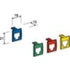 Corning - Contour de port 8 identifiants JAUNE pour panneau RJ45 (VOLPCCY)
