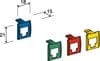 Corning - Contour de port 8 identifiants VERT pour panneau RJ45 (VOLPCCG)