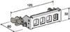 Corning - Support en aluminium brossé pour 4 connecteurs RJ45