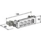 Corning - Support en aluminium brossé pour 4 connecteurs RJ45