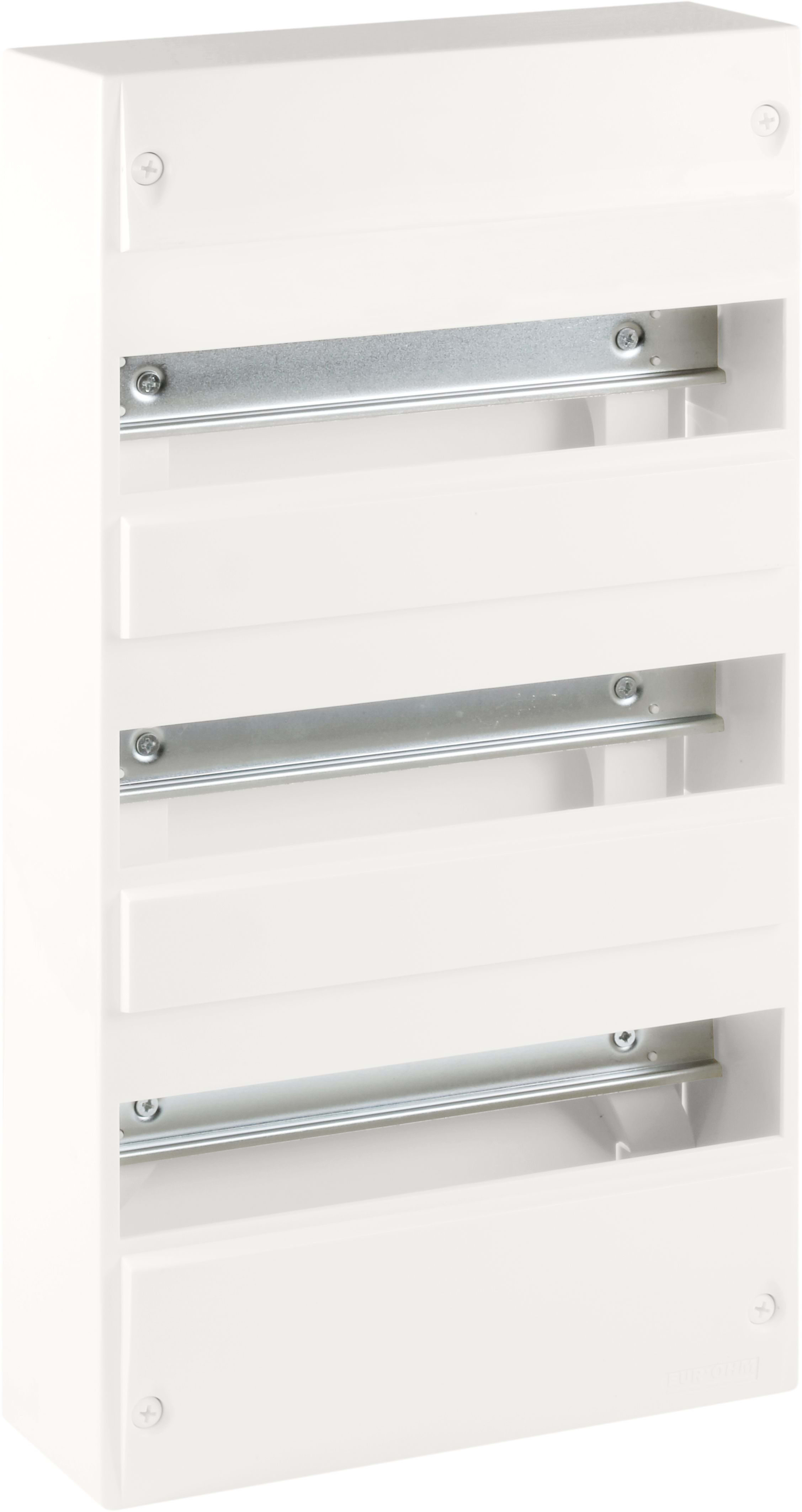 Eur Ohm - Coffret 39 modules 3 rangées avec bornier P+N+T