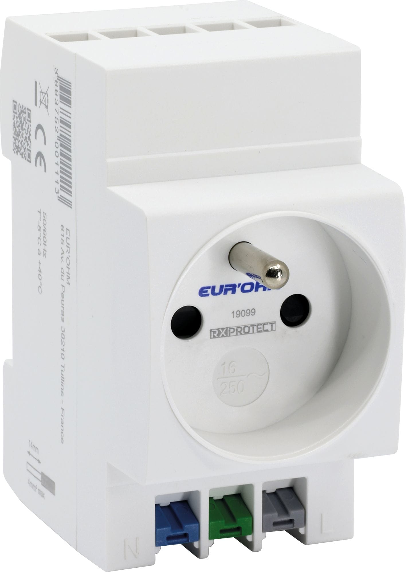 Eur Ohm - Prise de courant 16A/230V 2P+T modulaire