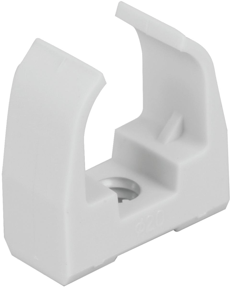 Eur Ohm - Clips tube Ø16 gris