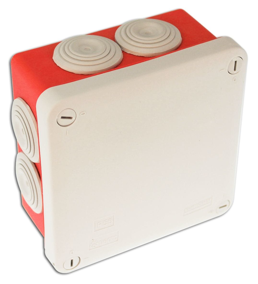 Eur Ohm - Bte rouge pour circuits de sécurité IP55 105x105x55mm - 960°C