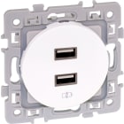 Eur Ohm - SQUARE chargeur dble USB A 5,5V BLC