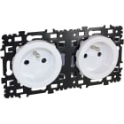 Eur Ohm - SQUARE PC Double 2P+T précab. BLC