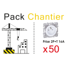 Eur Ohm - SQUARE LOT 50 PC 2P+T Puits BLC  "TOP CHANTIER"
