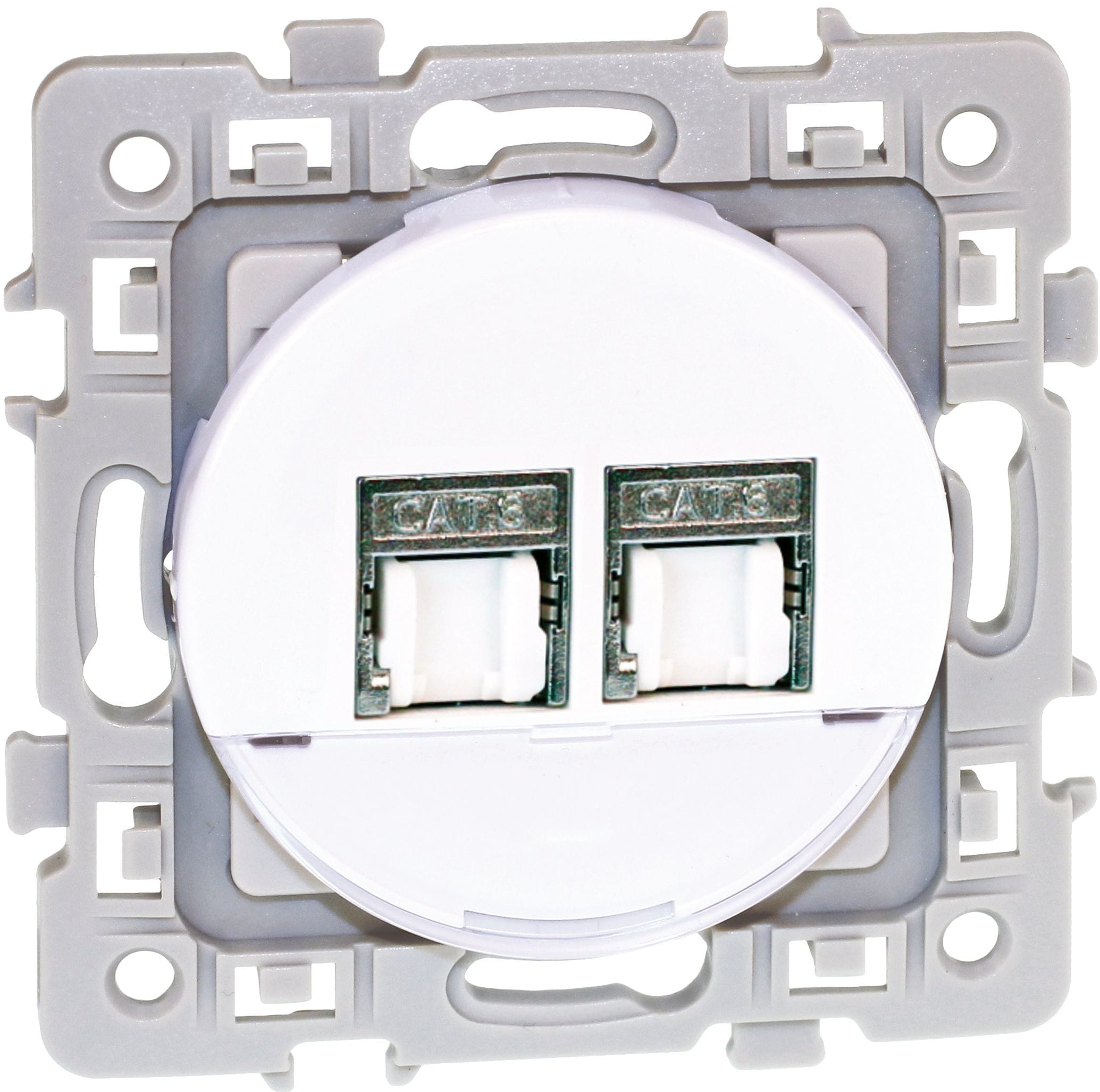 Eur Ohm - SQUARE DBLE Blindées RJ45 CAT6 STP (Gr2 TV) BLC
