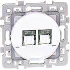 Eur Ohm - SQUARE DBLE Blindées RJ45 CAT6 STP (Gr2 TV) BLC