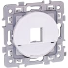 Eur Ohm - SQUARE plastron RJ45 format KEYSTONE BLC