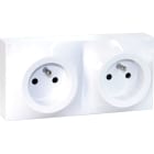 Eur Ohm - DUNE double PC 2P+T PRECABLEE BLANC