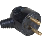 Eur Ohm - 16A male p.feuille coudée noire