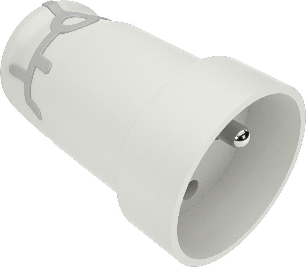 Eur Ohm - 16A fem. coiffe blanche