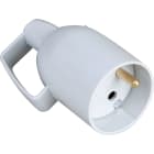 Eur Ohm - 16A fem. coiffe  ann. grise