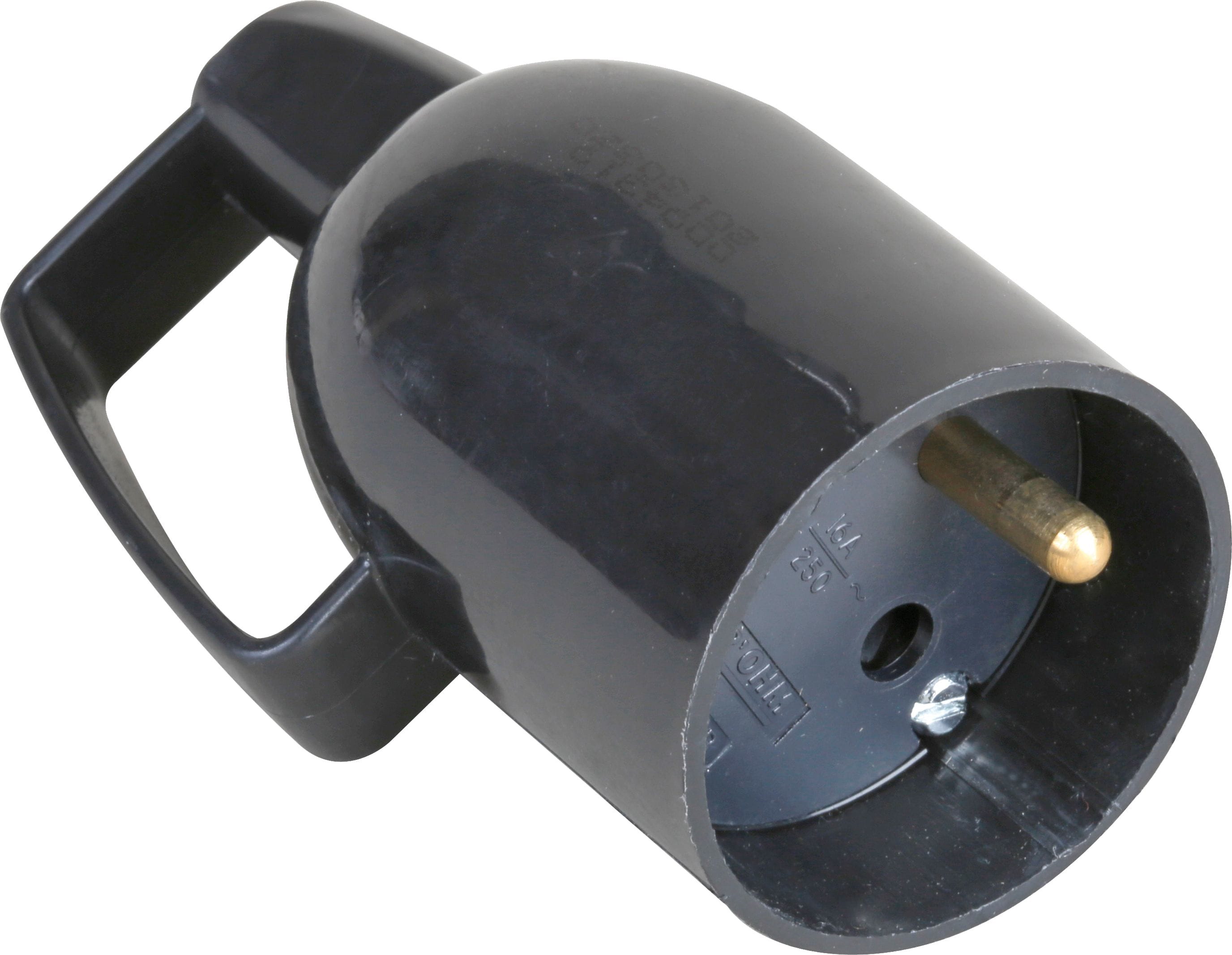 Eur Ohm - 16A fem. coiffe  ann. noire
