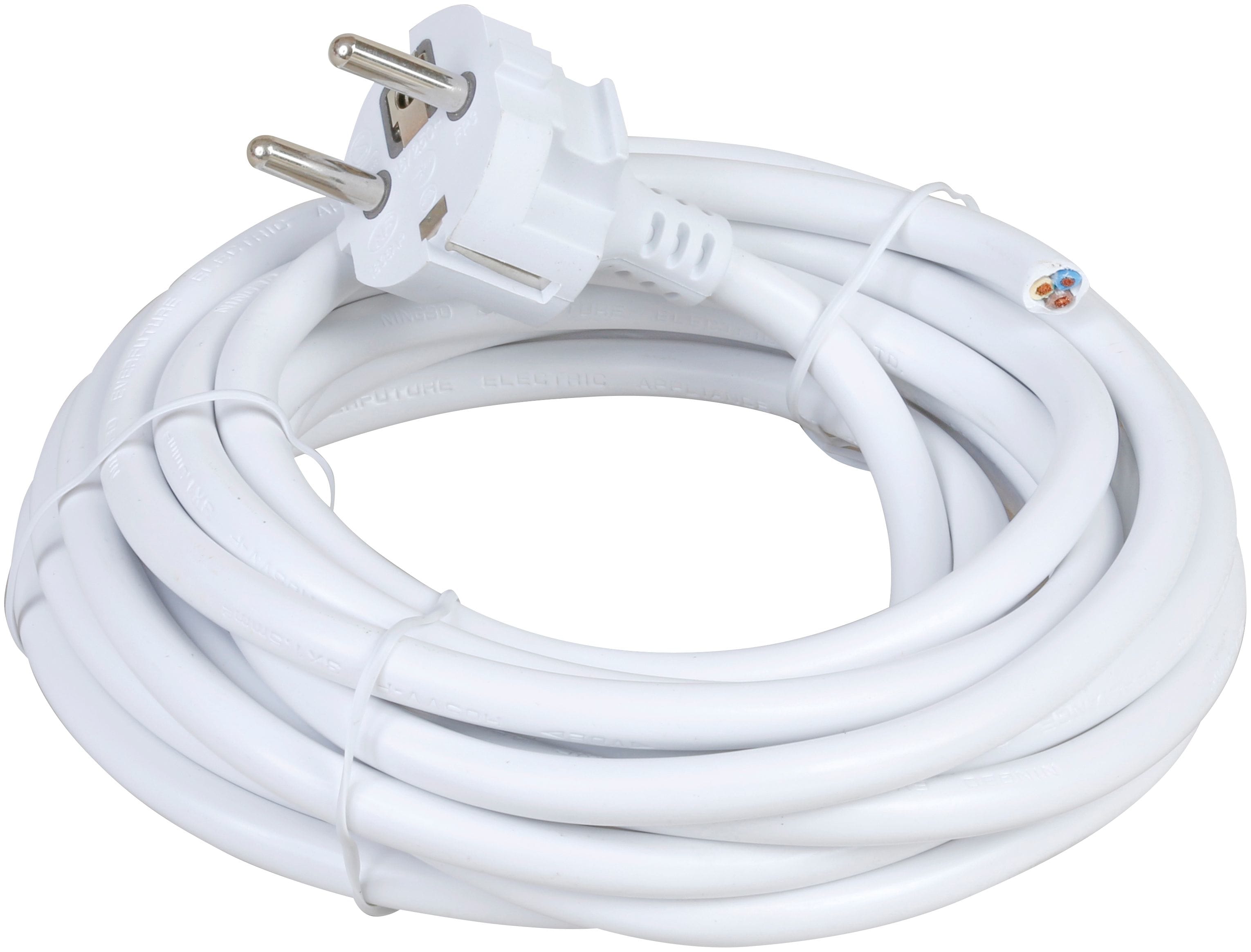 Eur Ohm - Cordon 3x1.5²  5m blanc