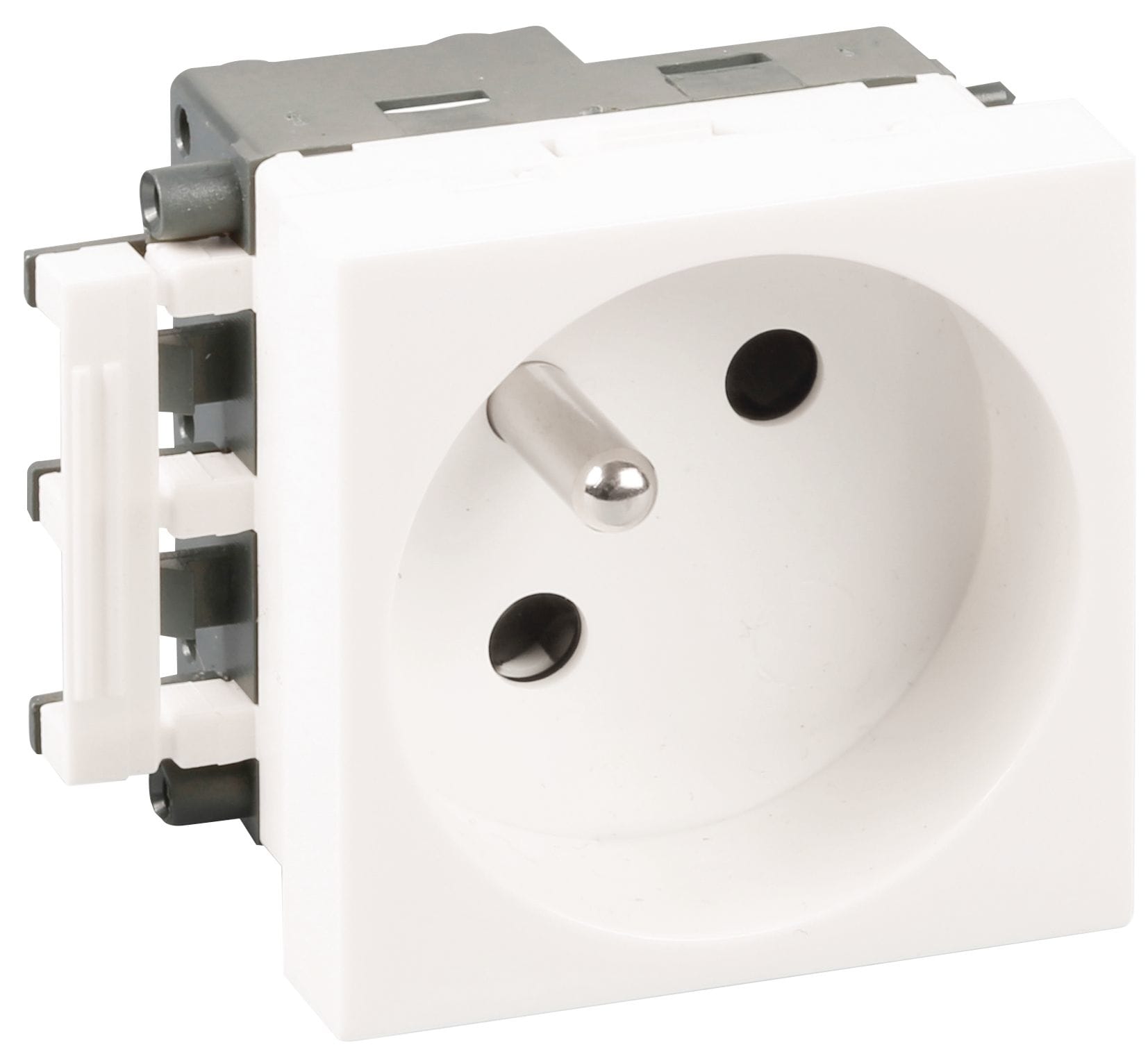 Eur Ohm - Prise 2P+T blanche complète