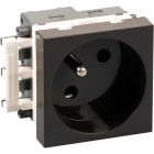 Eur Ohm - Prise 2P+T noire