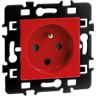 Eur Ohm - Prise 2P+T rouge détrompée + enj.