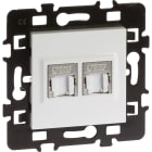 Eur Ohm - RJ 45 dble C.6 STP Gr 3(multimeØ)+enj.