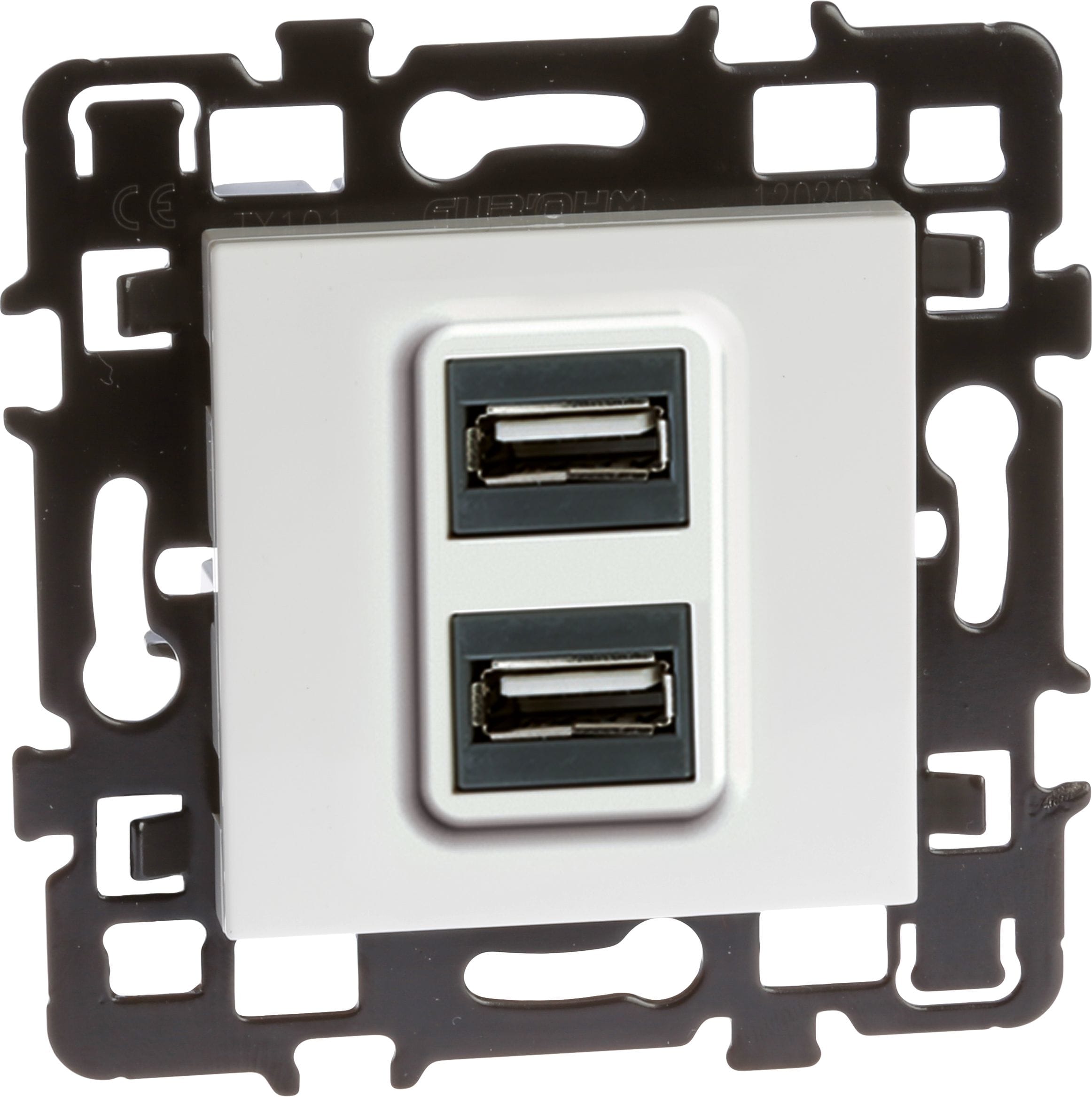 Eur Ohm - Prise double USB A