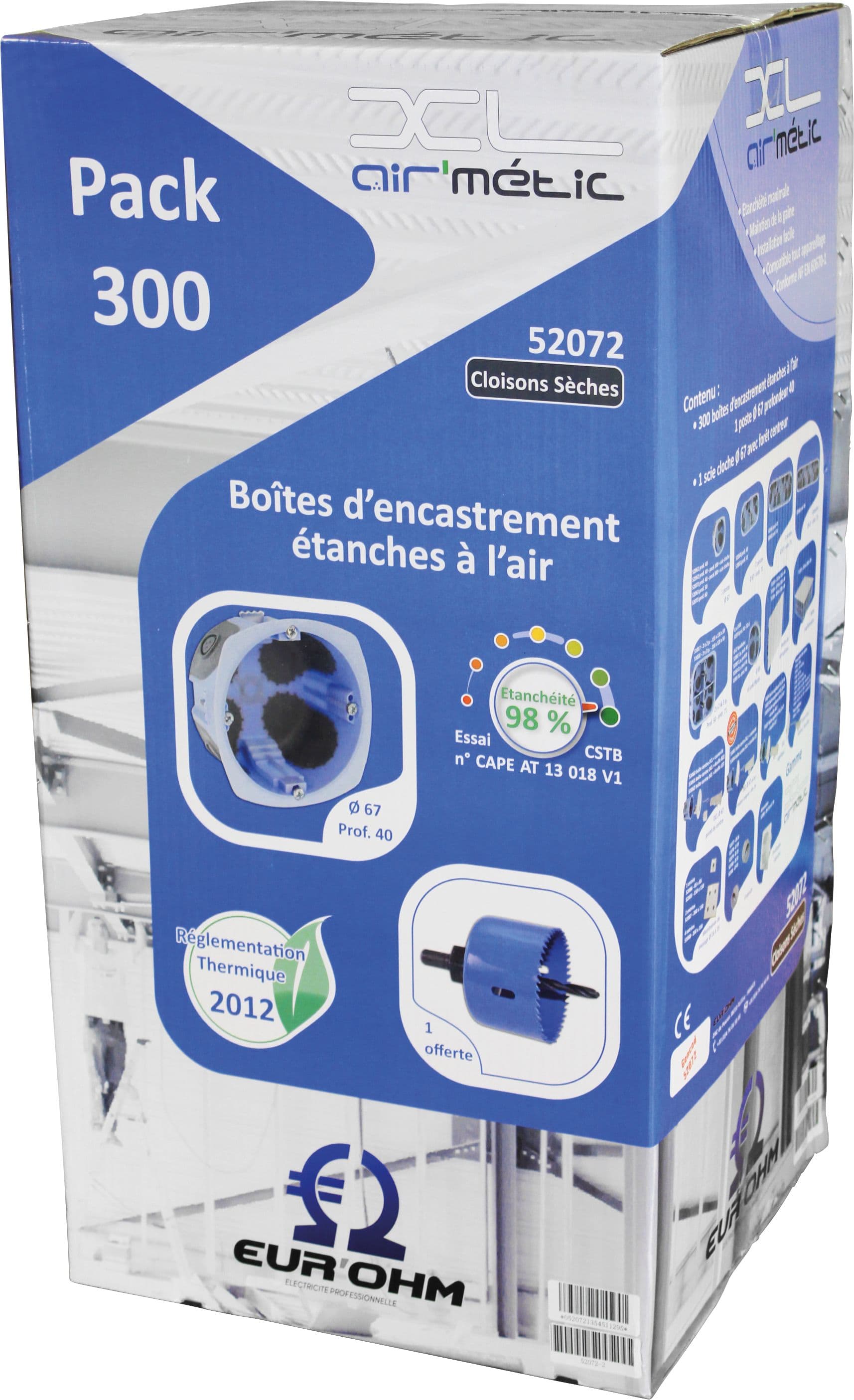 Eur Ohm - Pack 300 btes AIR'metic d67 p40 + scie cl.