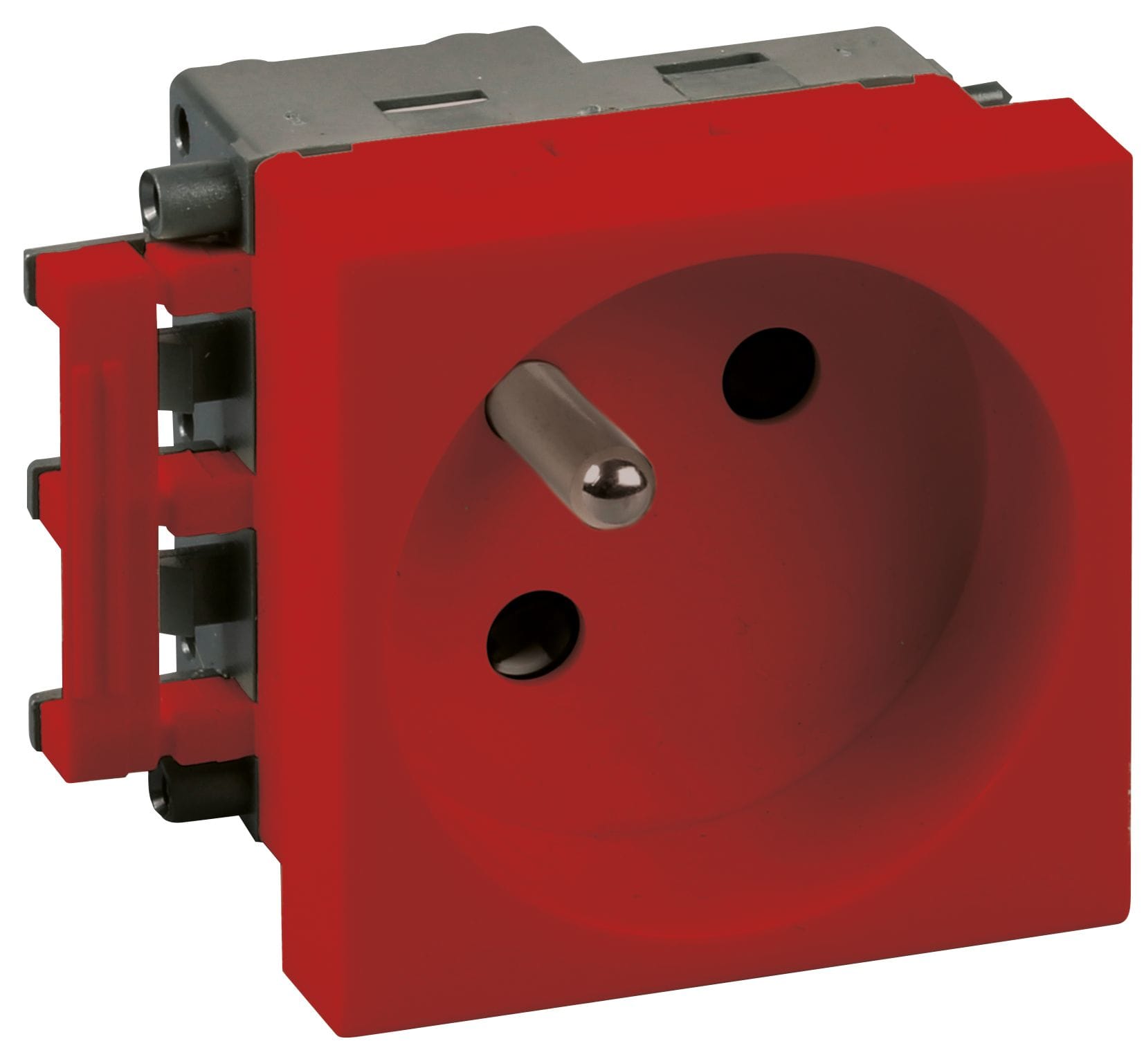Eur Ohm - Prise 2P+T  rouge complète