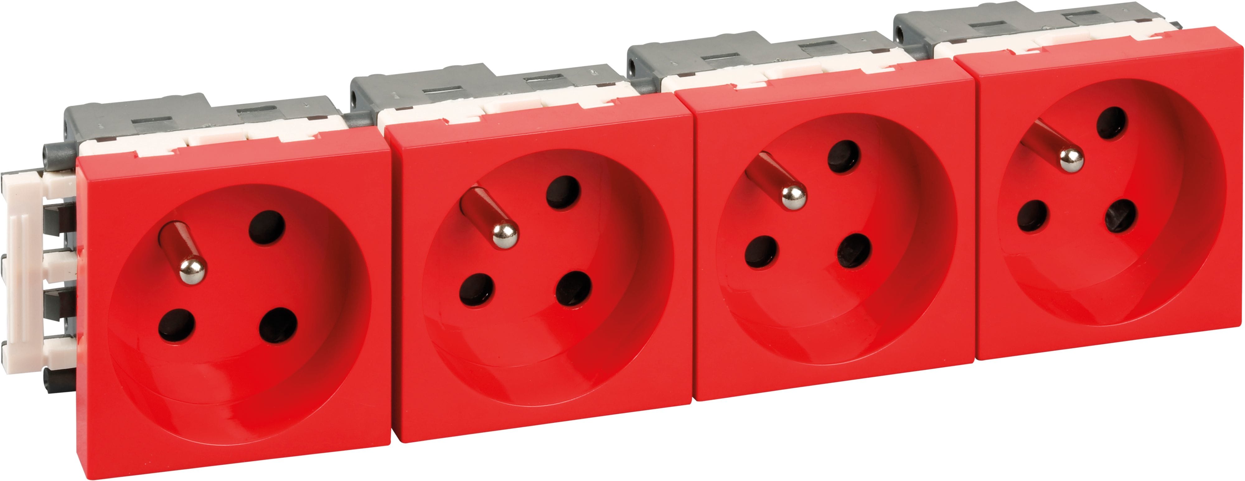 Eur Ohm - Bloc 4 PC dét. 2P+T rge (sans dét.)
