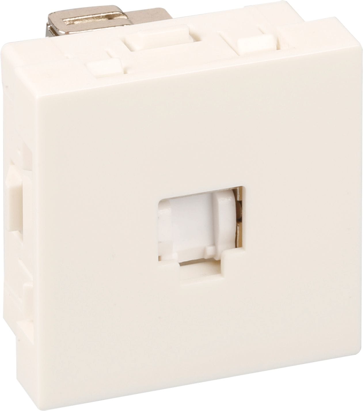Eur Ohm - Prise RJ45 cat 6A blanche 45x45