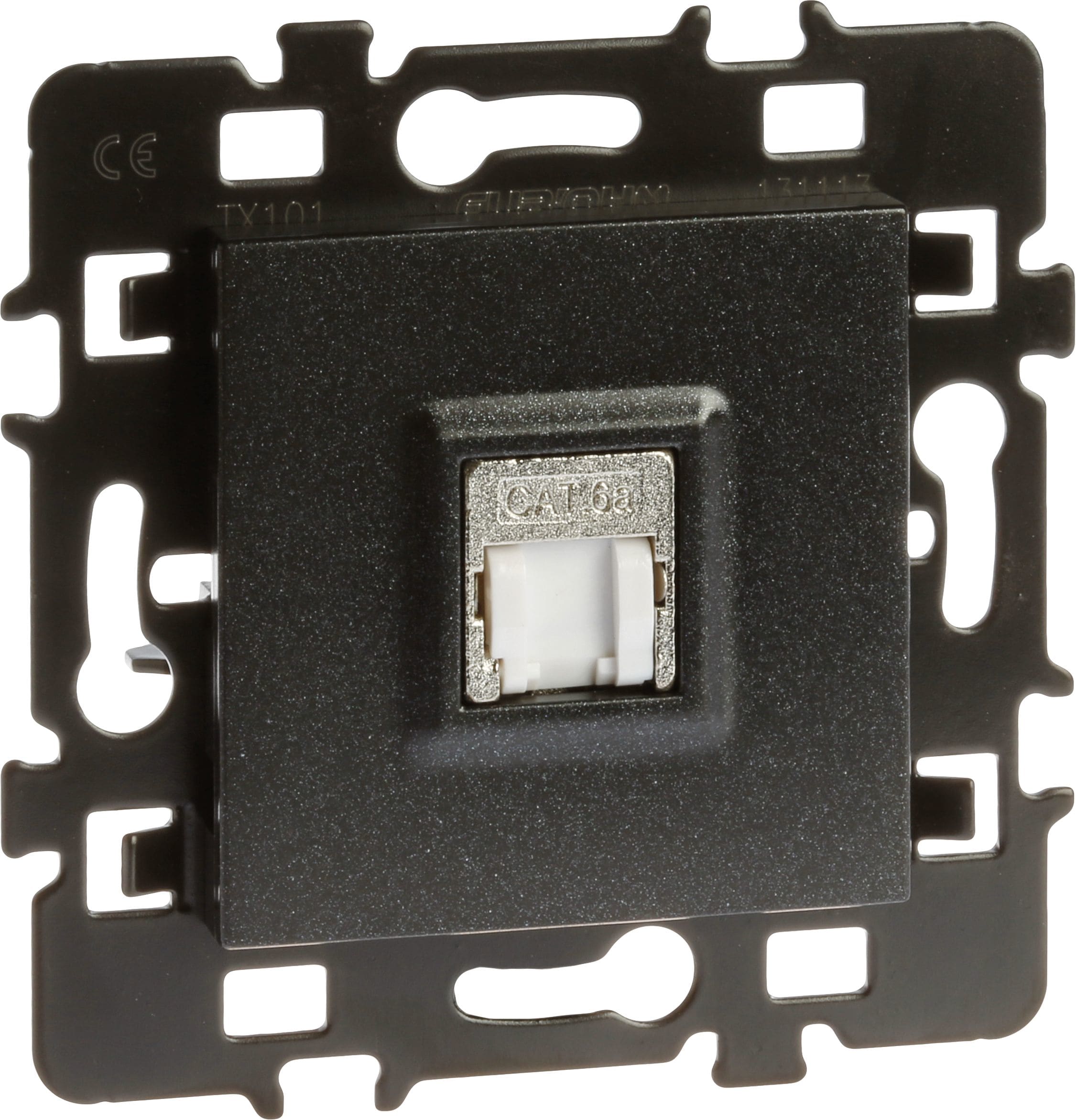 Eur Ohm - Prise RJ45 Cat 6A STP Grade 3 anthracite