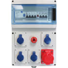 Eur Ohm - Coff.chant. 4PC 16A 2P+T 230V + 1PC 16A 3P+N+T 400V CEI309