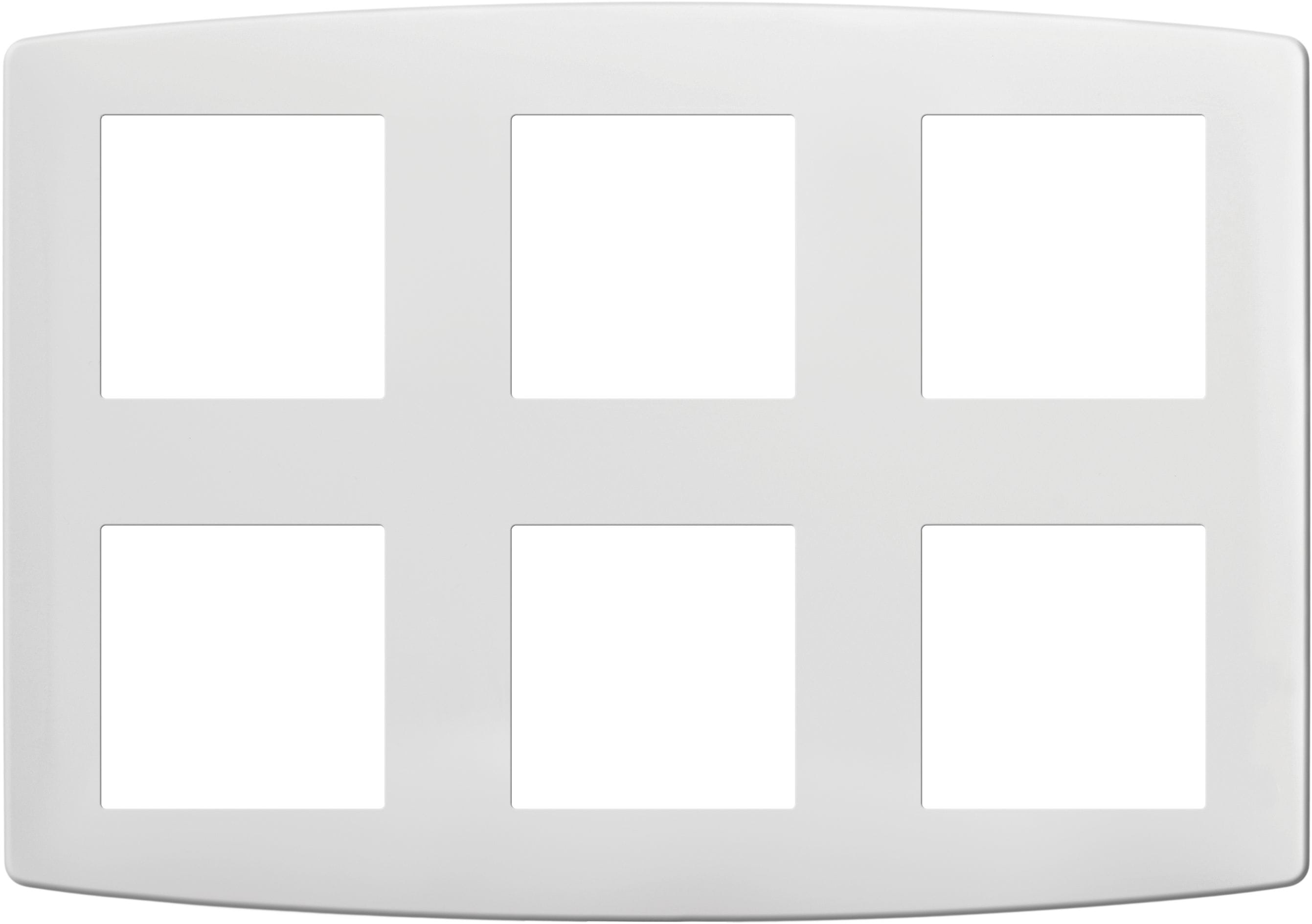 Eur Ohm - Plaque 2x3 postes