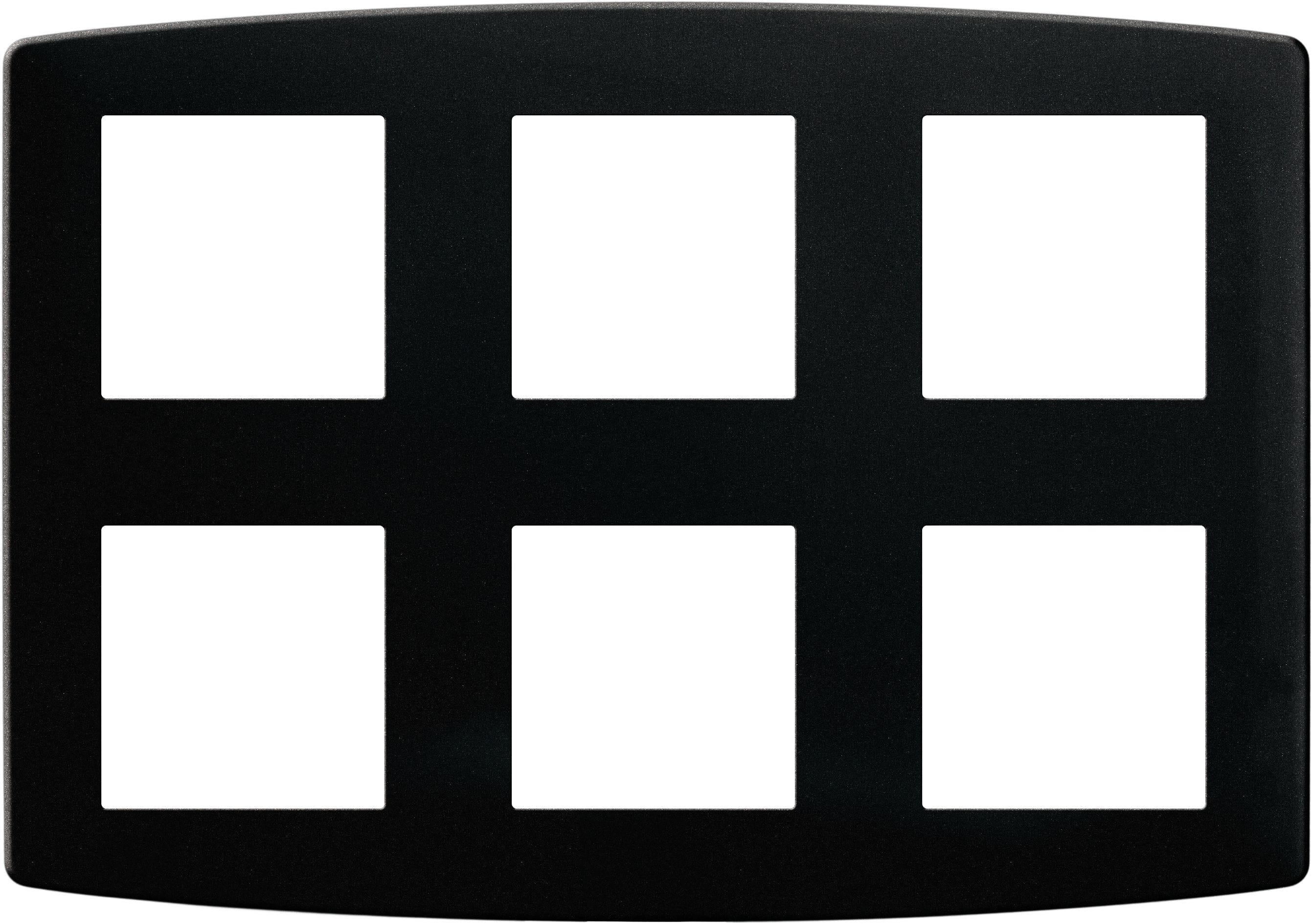 Eur Ohm - Plaque 2x3 anthracite