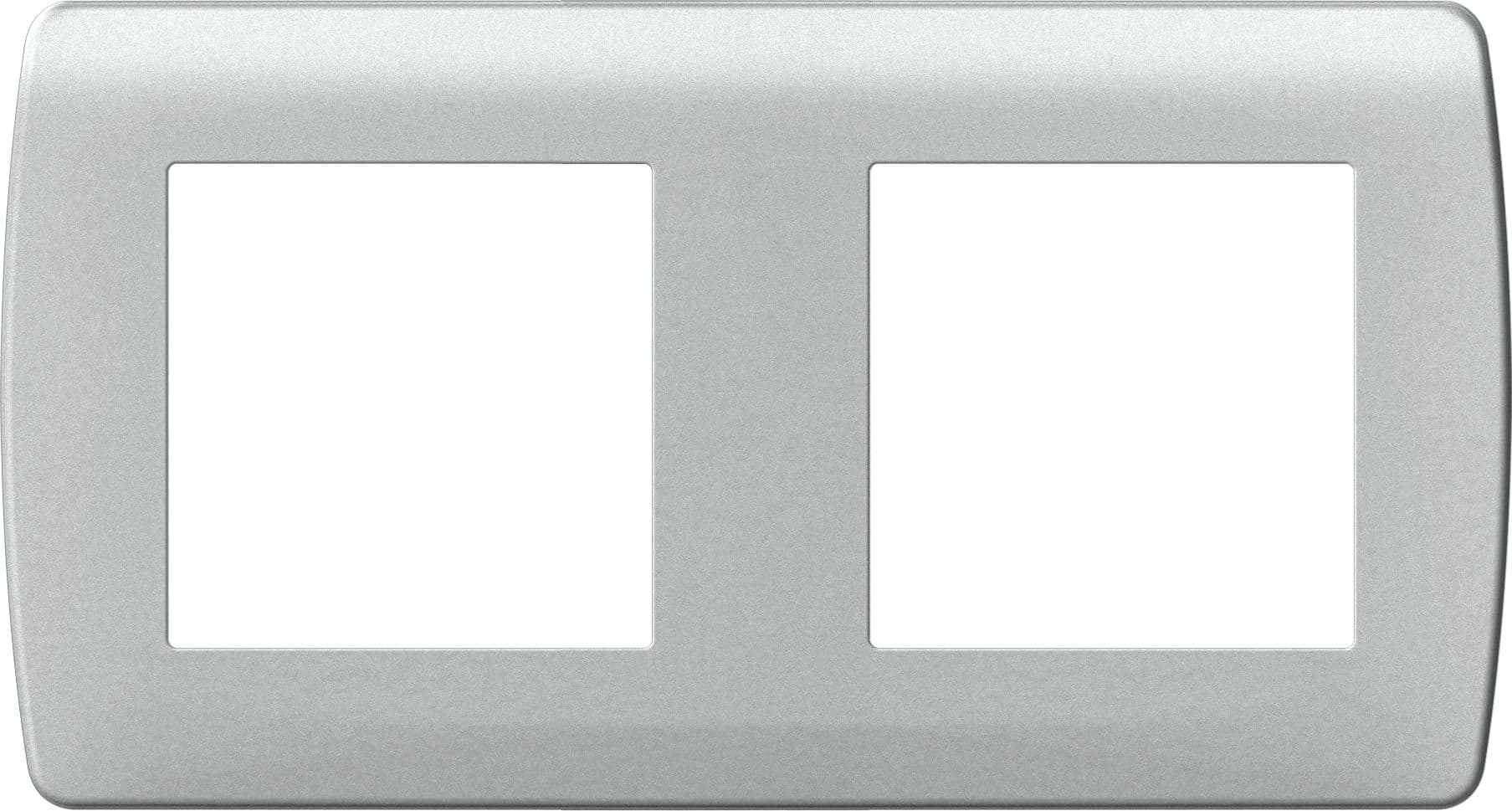 Eur Ohm - "Plaque ""silver"" 2 postes"