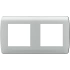 Eur Ohm - "Plaque ""silver"" 2 postes"