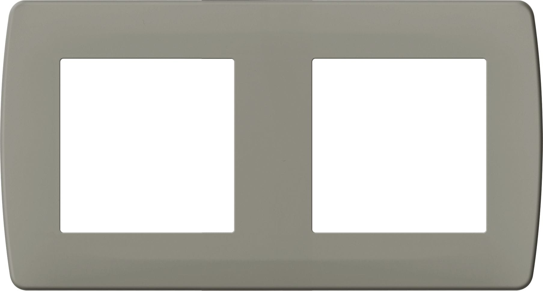 Eur Ohm - Plaque taupe 2 postes