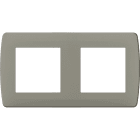 Eur Ohm - Plaque taupe 2 postes