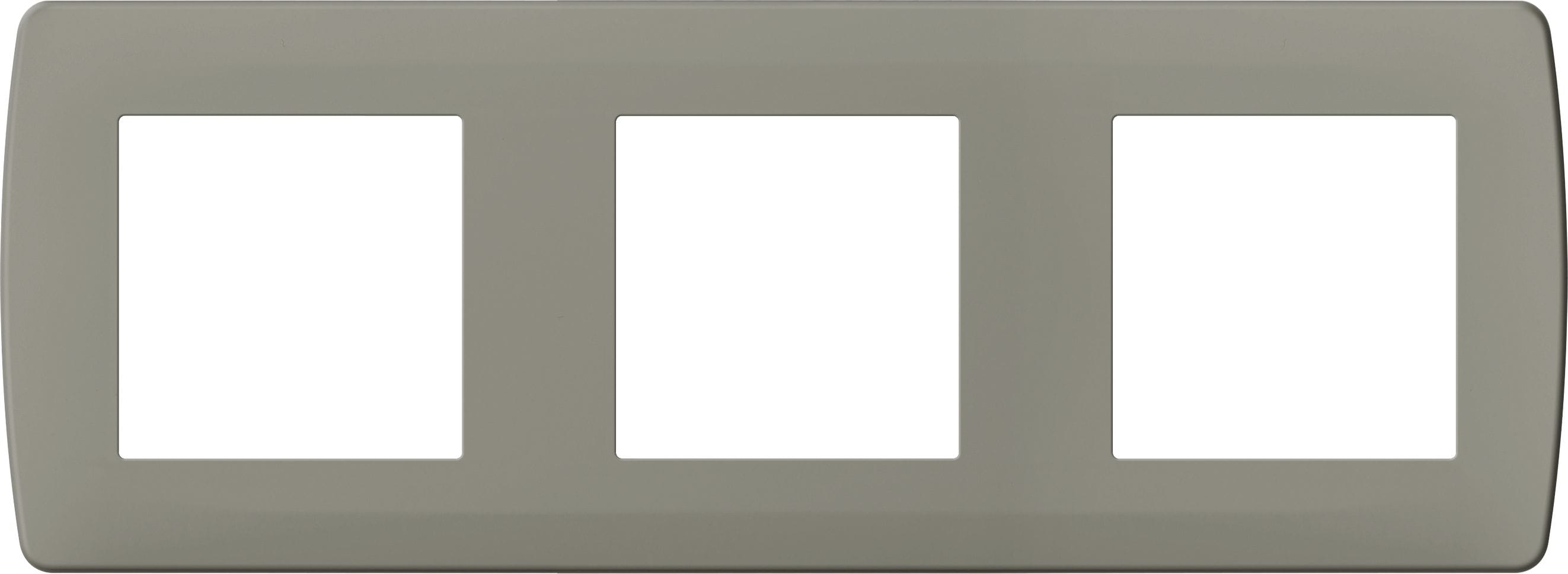 Eur Ohm - Plaque taupe 3 positionstes