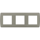 Eur Ohm - Plaque taupe 3 positionstes