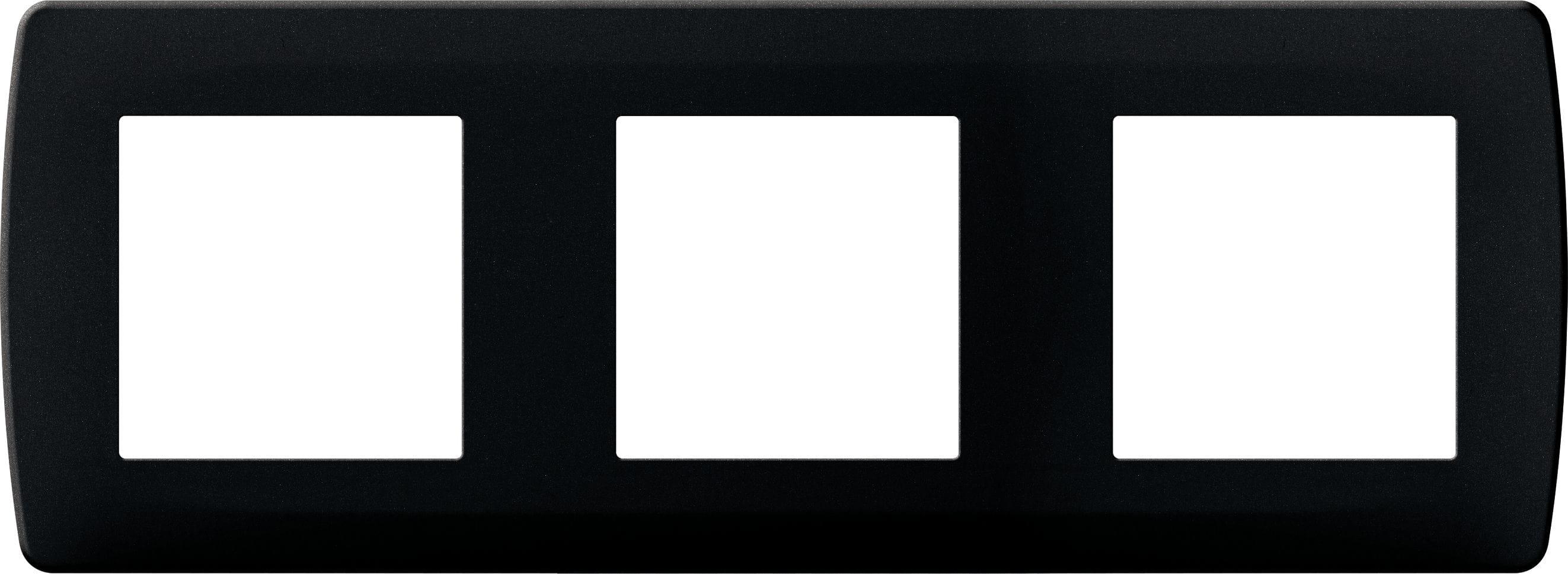 Eur Ohm - Plaque anthracite 3 positionstes