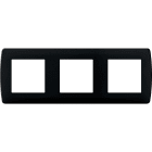 Eur Ohm - Plaque anthracite 3 positionstes