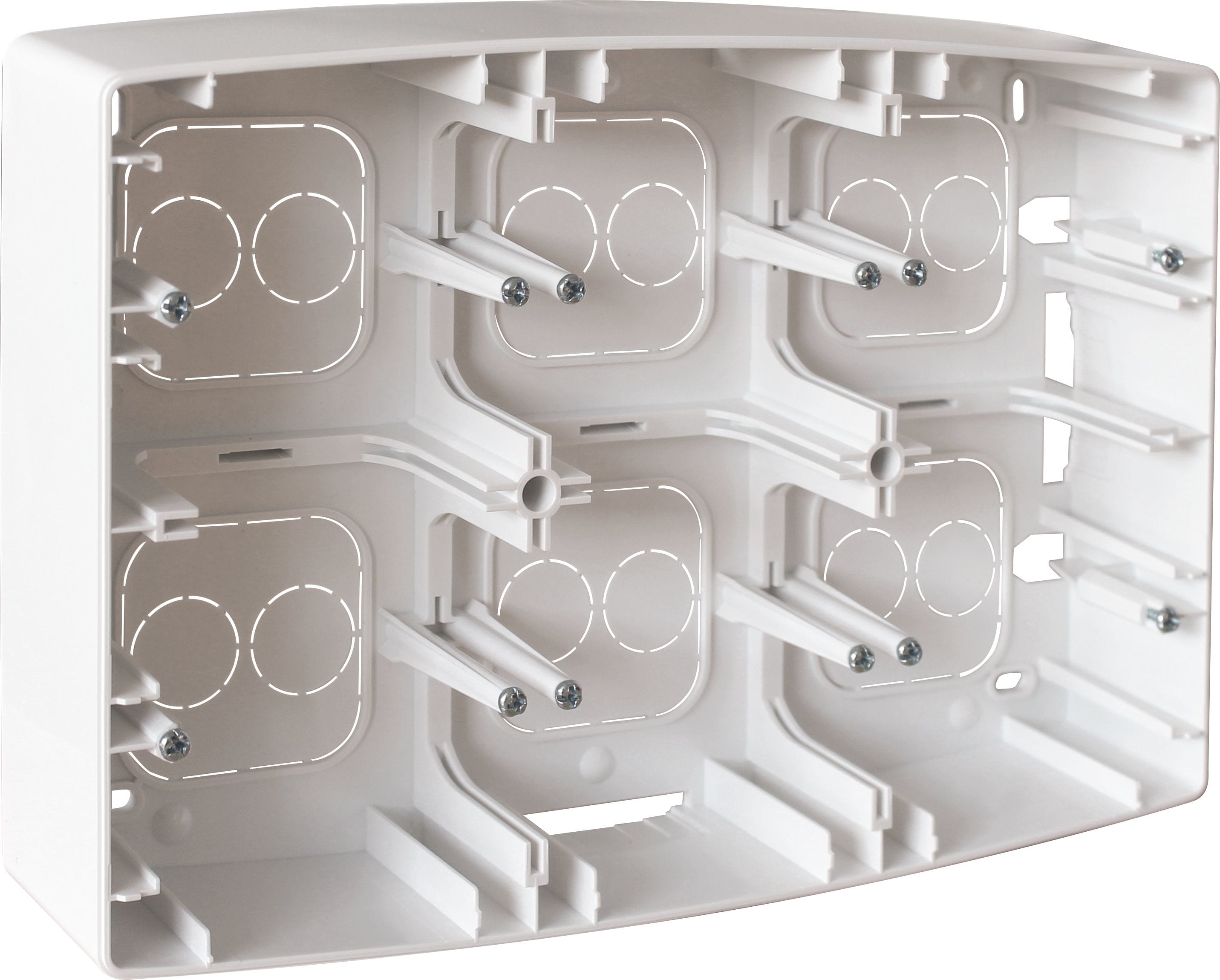 Eur Ohm - Cadre saillie 2x3 positionstes