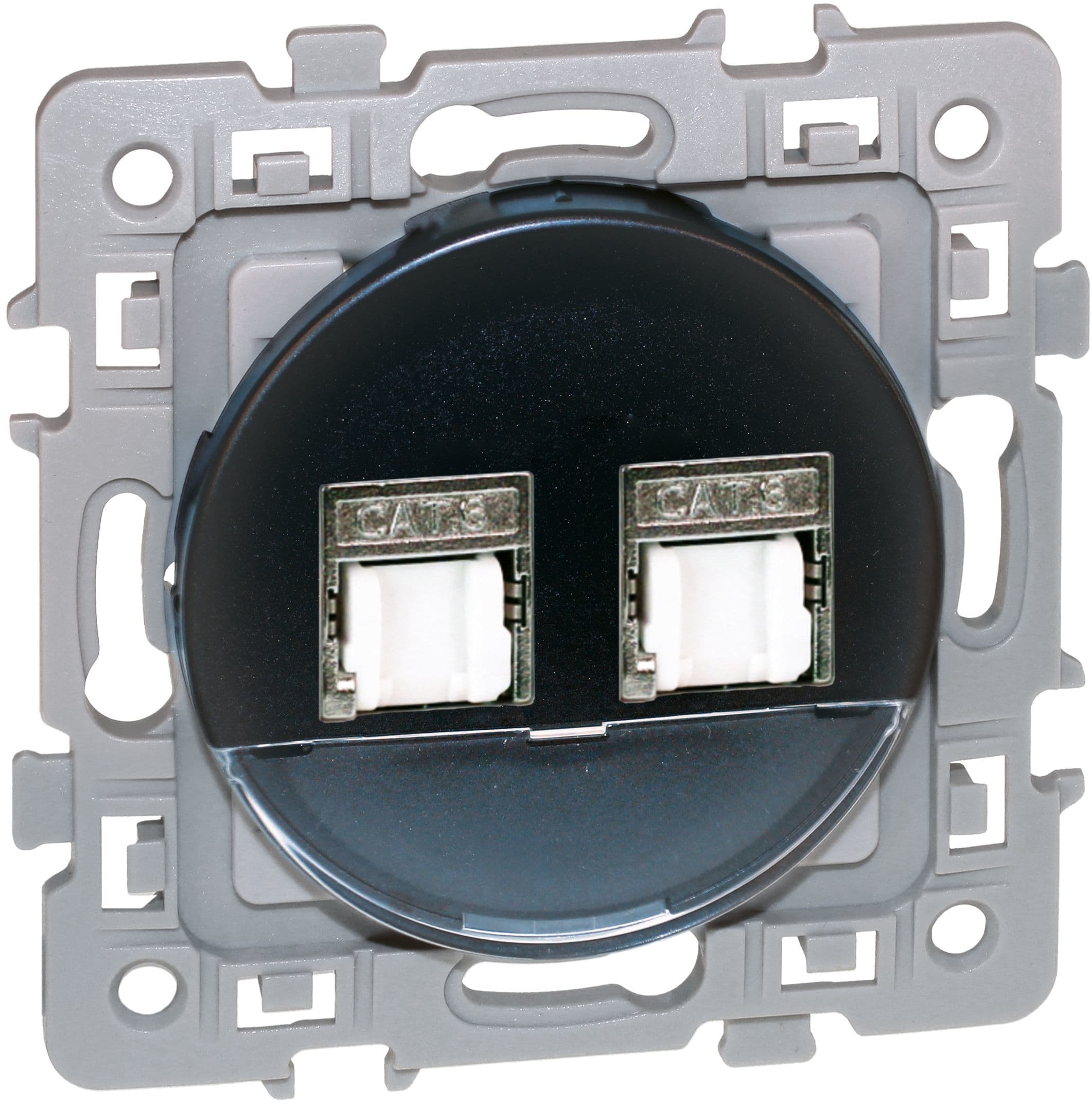 Eur Ohm - SQUARE DBLE Blindées RJ45 CAT6 STP (Gr2 TV) VULCAIN