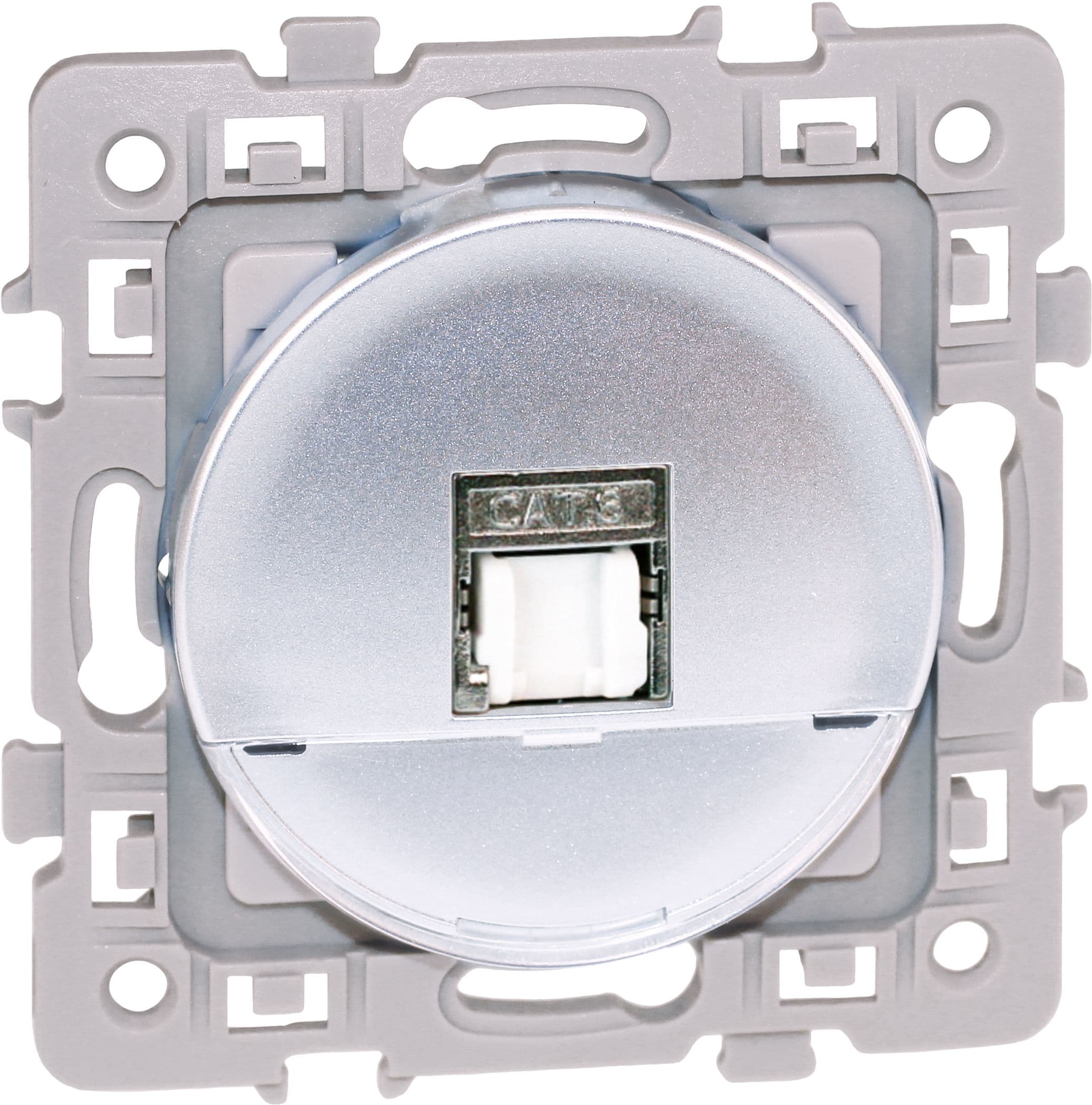 Eur Ohm - SQUARE RJ 45 CAT6 grade3 multimedia STP SILVER