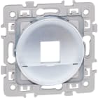 Eur Ohm - SQUARE plastron RJ45 format KEYSTONE SILVER