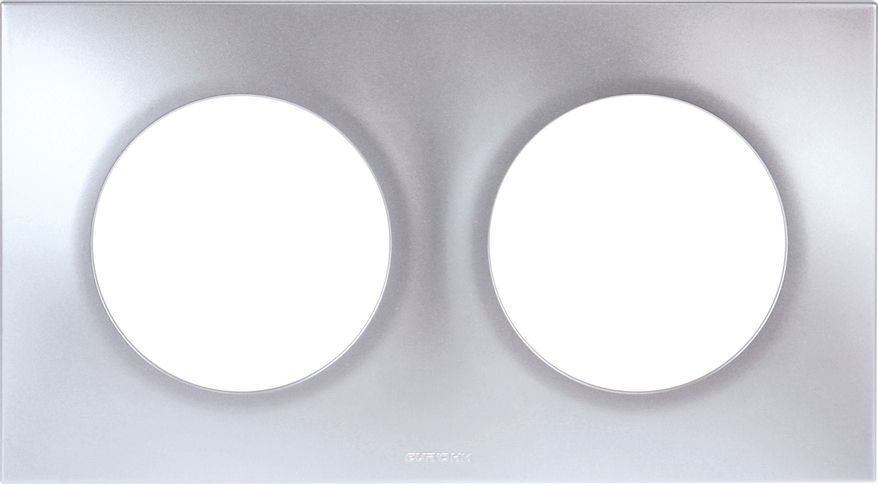 Eur Ohm - SQUARE PLAQ SILVER 2P entr.71mm