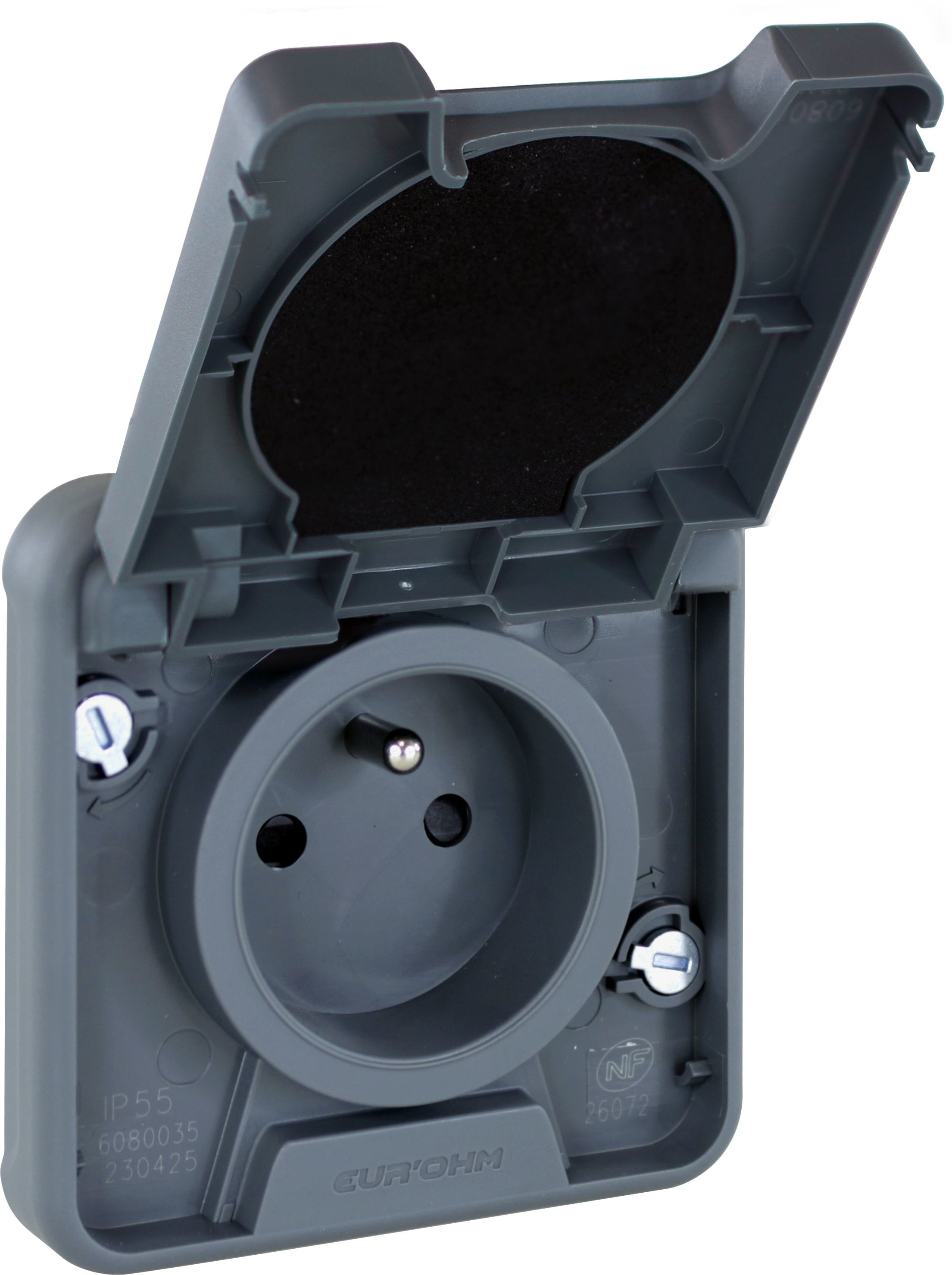 Eur Ohm - OXXO PC 2P+T compos GRIS IP55