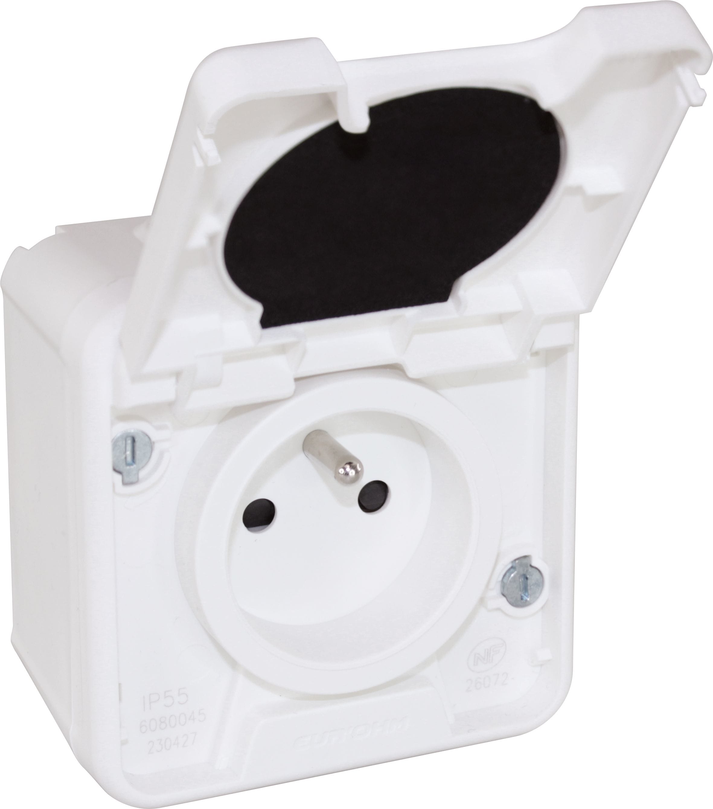 Eur Ohm - OXXO PC 2P+T SAILLIE BLANC IP55